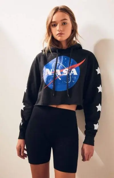 Áo hoodie croptop - Ảnh 1