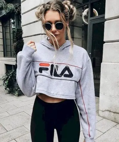 Áo hoodie croptop - Ảnh 2