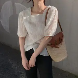 Áo blouse tay bồng