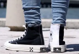 Converse + Quần jean xắn gấu