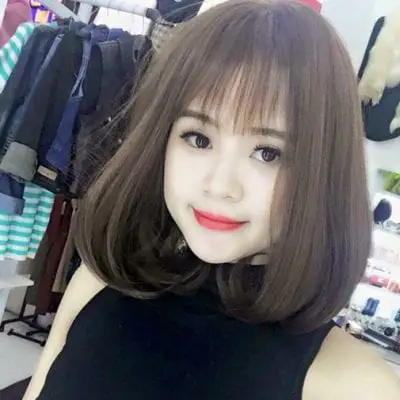 Tóc uốn cụp mái thưa