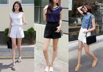 Mix quần Short cùng Sandal đế bệt cho nàng sự thoải mái trong từng bước chân