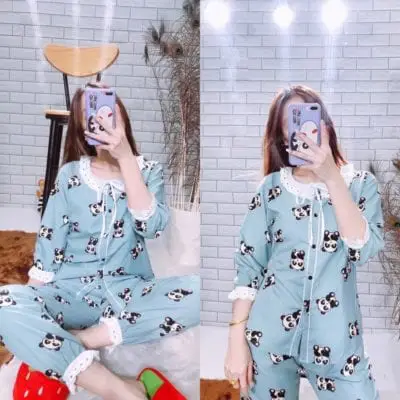 Pijama kate tiểu thư – giá sỉ theo số lượng: 65,000 – 80,000đ /cái.